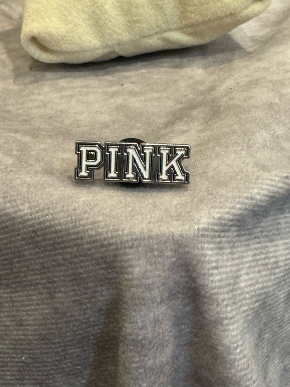 PINK Victoria secret Silver Logo Pin